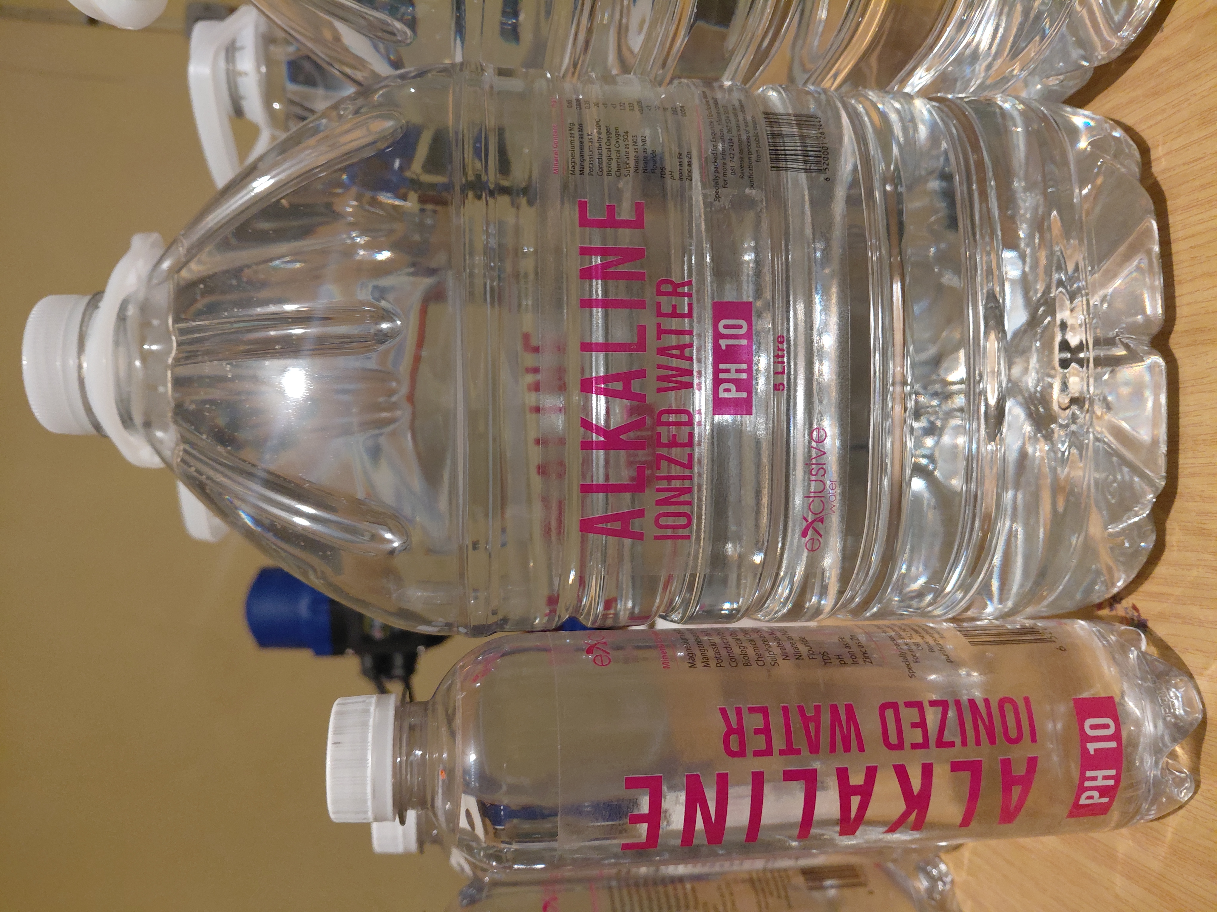 Alkaline ionized water pH 10